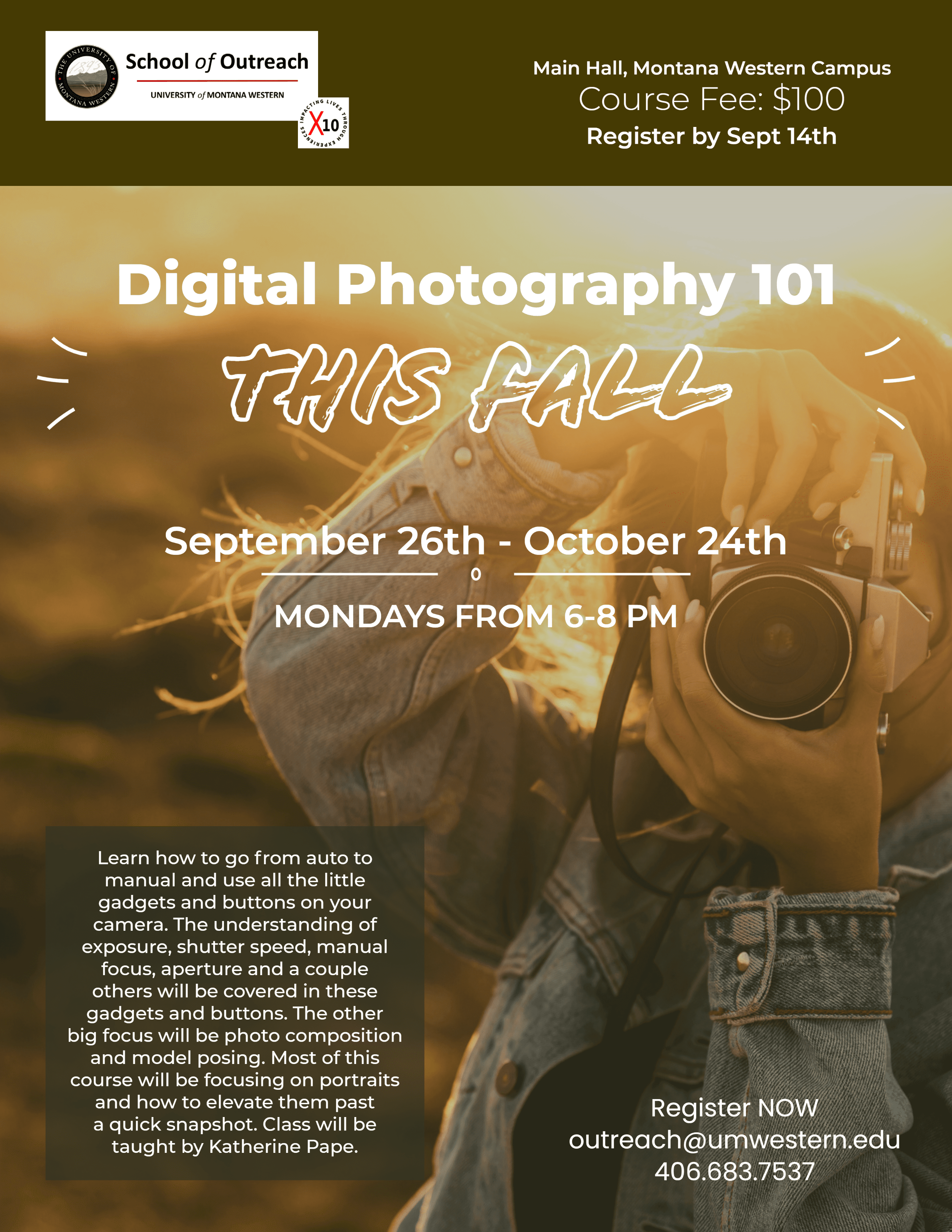 Digital Photography 101 Class