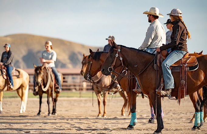 Students on horses