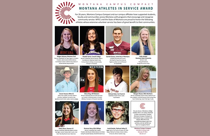 Montana Campus Compact Honors Student Athlete Volunteers
