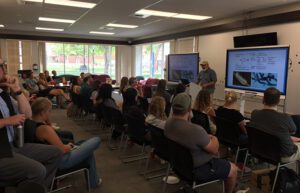 UMW professor Dr. Michael Gilbert gives a presentation at LIO in August 2025.