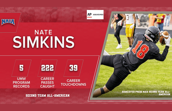 Nate Simkins named AP NAIA second Team All American for Football