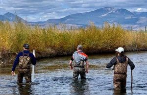 Montana Western Enviromental Science Students collecting sediment mapping data