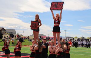 UMW Cheerleaders at Bulldog Stadium