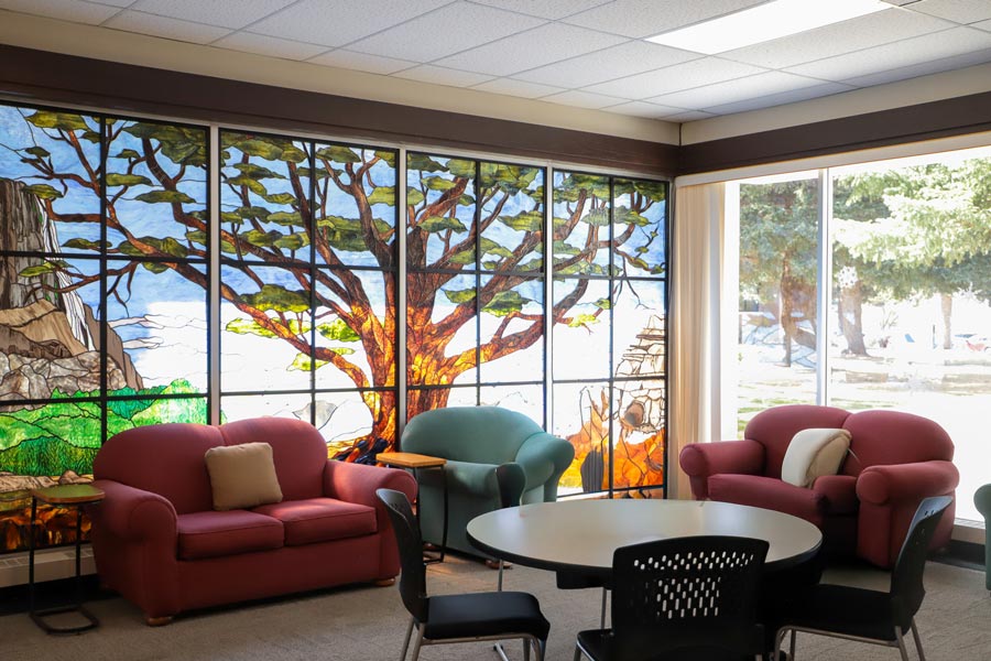 Library mural and available space